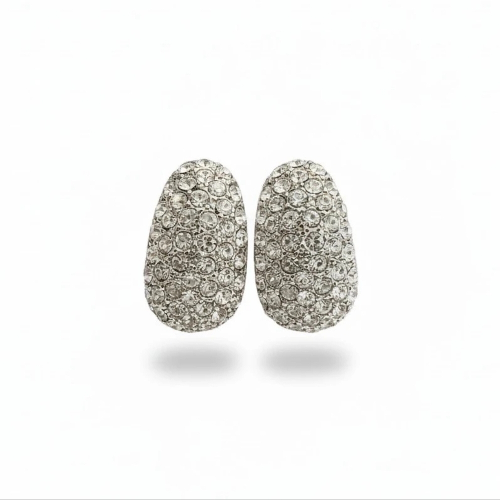 Kenneth Jay Lane Pave' Thumbnail Earrings